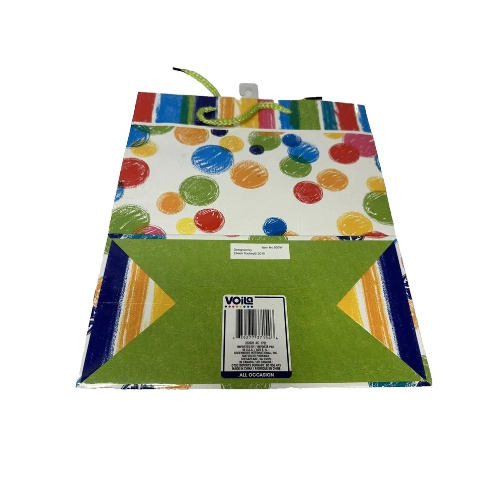 4 BAGS‎ VOILA gift bag party bag BIRTHDAY approximately 5X10 inch 12 inches tall